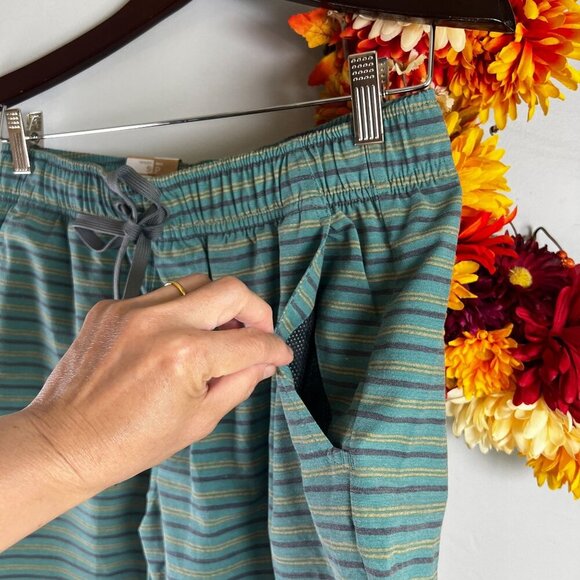 prAna Mens Metric E-Waist Swim Short SMALL / 8"L in Cove Stripe - Picture 2 of 6